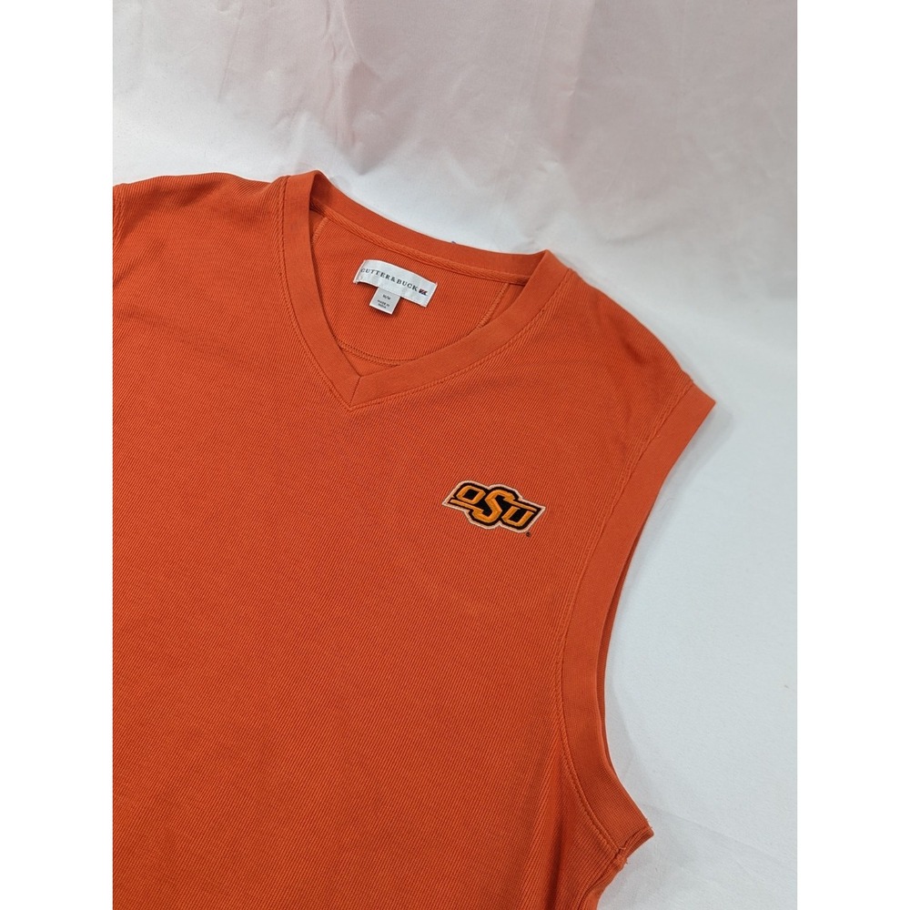 Cutter And Buck | NCAA Oklahoma State Cowboys | Orange Golf Sweater Vest | Med